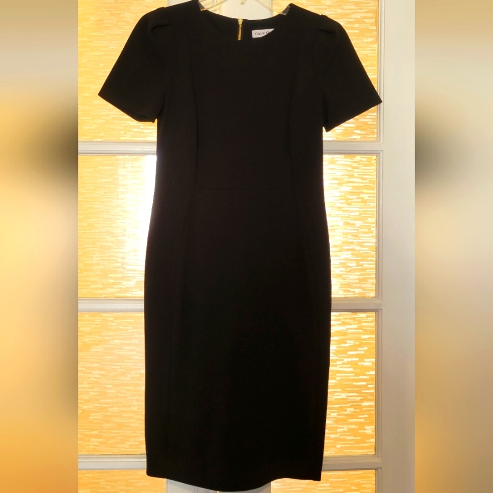 Womens Size 8 Calvin Klein Scuba Sheath Dress